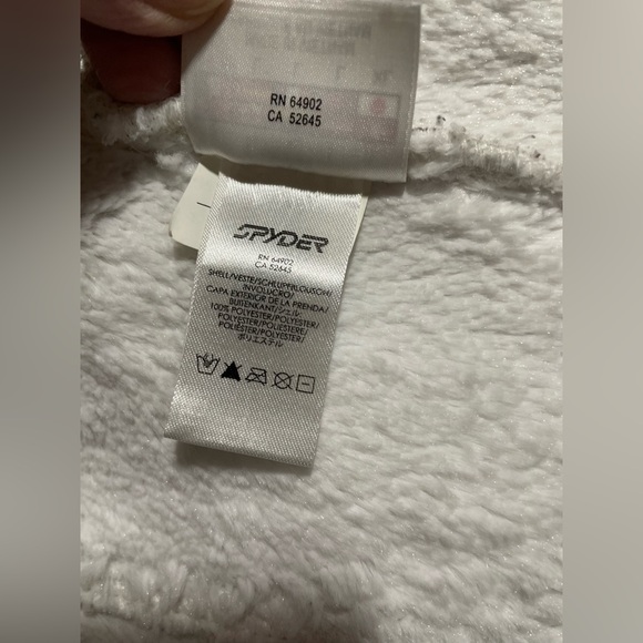 Spyder Knit Jacket Soft Fuzzy Inside Zipper Pockets Women’s Large Very Warm - Picture 8 of 9